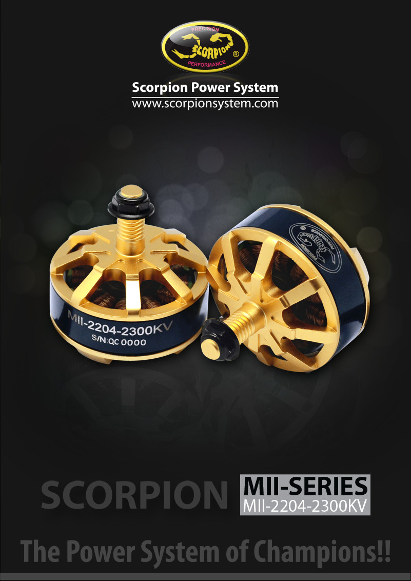 ミギコウ New Released! Scorpion MII-2204-2300kv - Scorpion Power System